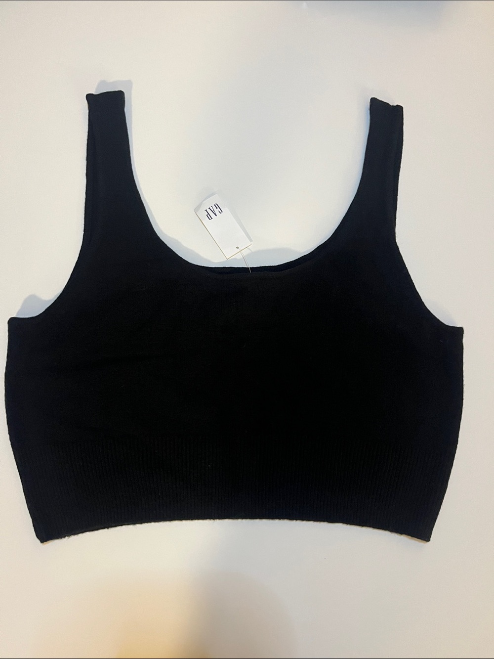 GAP Black Scoop Crop Sweater Tank